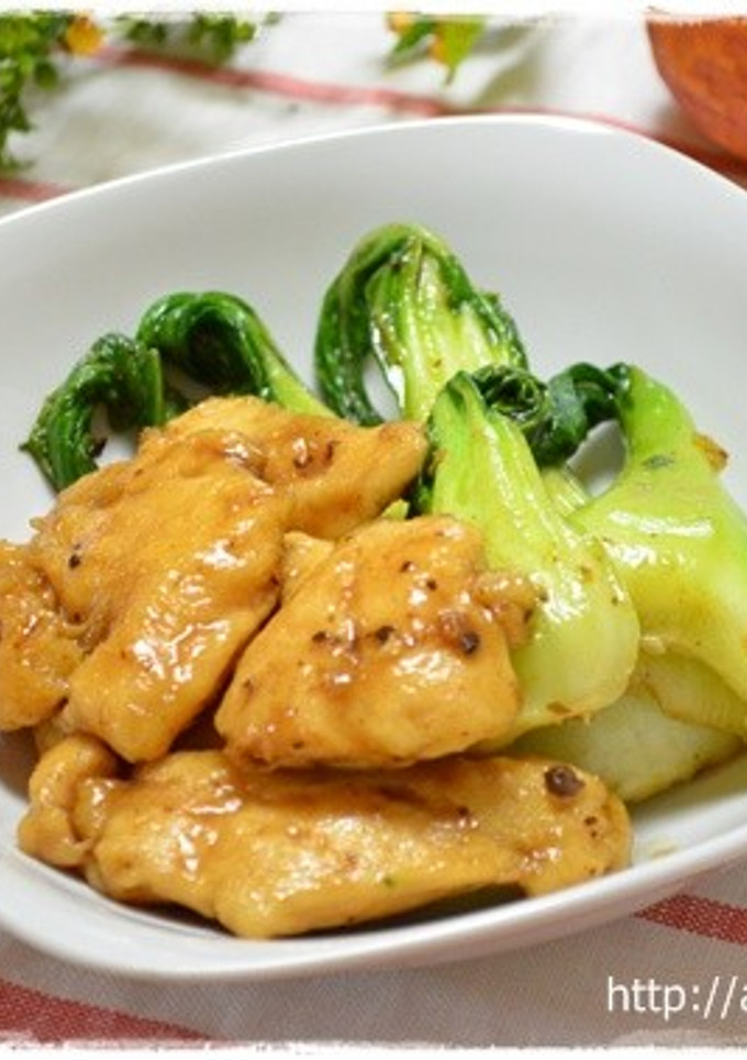 ふんわり胸肉と青梗菜の豆鼓醤炒め☆-レシピのメイン写真
