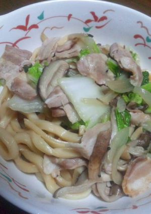 残り野菜と豚肉の焼うどん＜和風醤油味＞-レシピのメイン写真