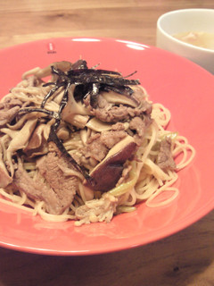 たっぷりキノコとビーフのバター醤油パスタ-レシピのメイン写真