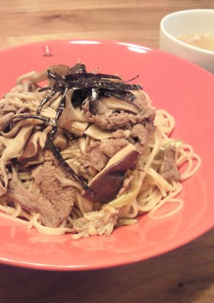 たっぷりキノコとビーフのバター醤油パスタ-レシピのメイン写真