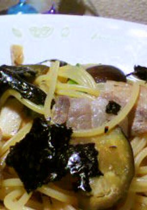 豚バラと茄子の和風パスタ-レシピのメイン写真