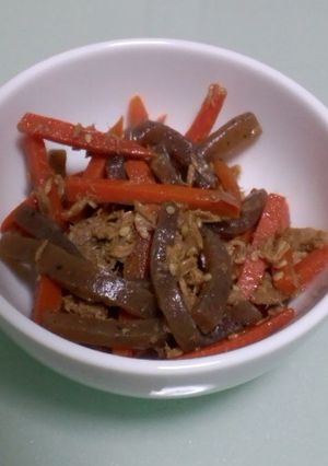 簡単☆人参とこんにゃくの炒め煮☆-レシピのメイン写真