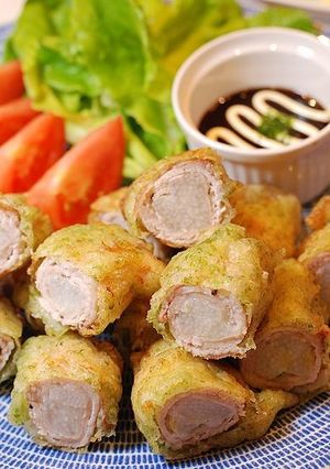 ホクホクもっちり★豚肉と山芋の磯辺揚げ-レシピのメイン写真