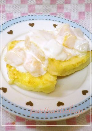 フルーツヨーグルトＯＮフレンチトースト♡-レシピのメイン写真