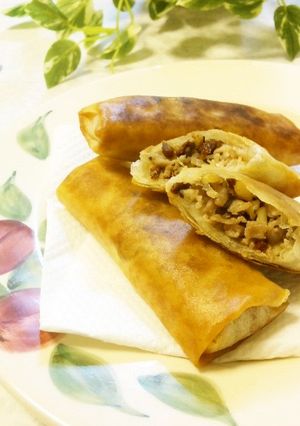 大人味♪ ドライトマトと豚のハーブ春巻き-レシピのメイン写真