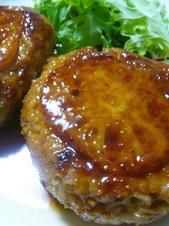 食感が楽しい!照り焼き蓮根バーグ-レシピのメイン写真