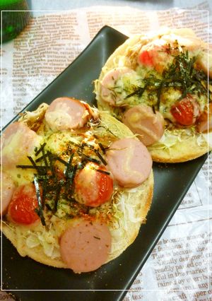 魚ニソ＆キャベツのお好み焼き風味トースト-レシピのメイン写真