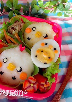 ＊キャラ弁＊とても簡単＊にわとりとひよこ-レシピのメイン写真
