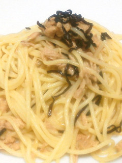 お手軽 一人飯 ツナ塩昆布パスタ-レシピのメイン写真