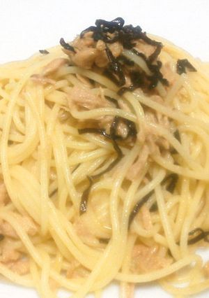 お手軽 一人飯 ツナ塩昆布パスタ-レシピのメイン写真
