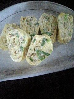 ゴマ油+ネギたまご焼き-レシピのメイン写真