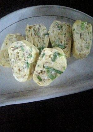 ゴマ油＋ネギたまご焼き-レシピのメイン写真