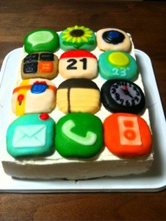 誕生日ケーキ☆iPhone-レシピのメイン写真