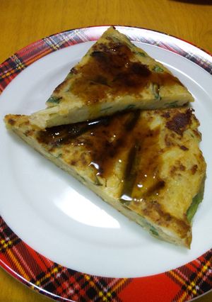 簡単チヂミ風（肉いれすぎ？）♪-レシピのメイン写真