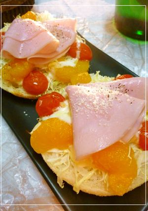 少し甘め＊ハムとみかんとトマトのトースト-レシピのメイン写真