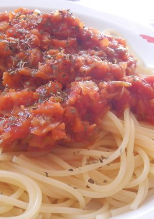 野菜のミートソース風和風トマトパスタ★゛-レシピのメイン写真