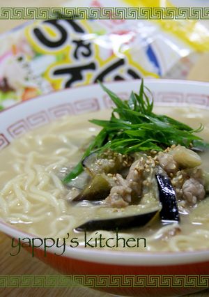茄子と豚肉の味噌バターちゃんぽん♫♬-レシピのメイン写真