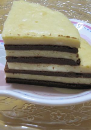 チョコ×チーズ♡重ねちゃったケーキ♪-レシピのメイン写真