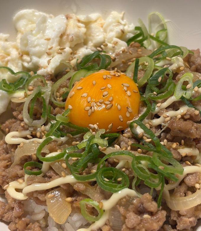 激ウマ！豚ひき肉の味噌マヨ丼！-レシピのメイン写真