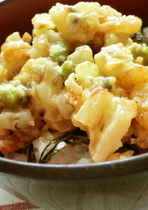 シーフードミックスで！　海鮮かき揚げ丼♪-レシピのメイン写真