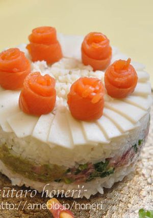 お寿司のデコレーションケーキ-レシピのメイン写真