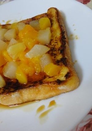 フレンチトーストのカラメルソースかけ♪-レシピのメイン写真