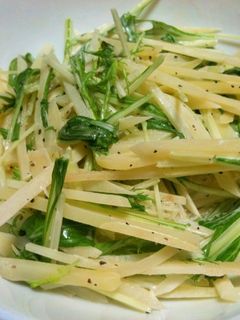簡単水菜とポテトのサラダ-レシピのメイン写真