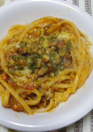 ラム肉で♡ラム肉のミートソースパスタ-レシピのメイン写真