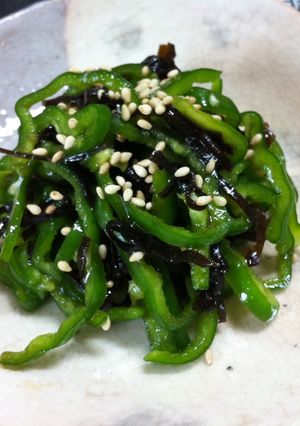 ピーマンの塩昆布あえ♪-レシピのメイン写真