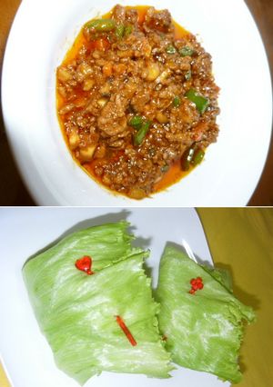 中華風✿豚ひき肉の辛みそ炒め✿レタス巻き-レシピのメイン写真