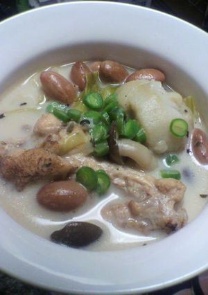 手羽元と金時豆の野菜ミルクスープ-レシピのメイン写真