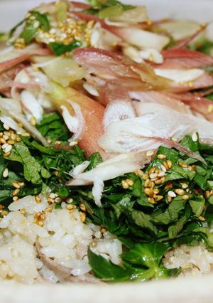 秋刀魚の薬味いっぱい土鍋で幸せごはん!-レシピのメイン写真