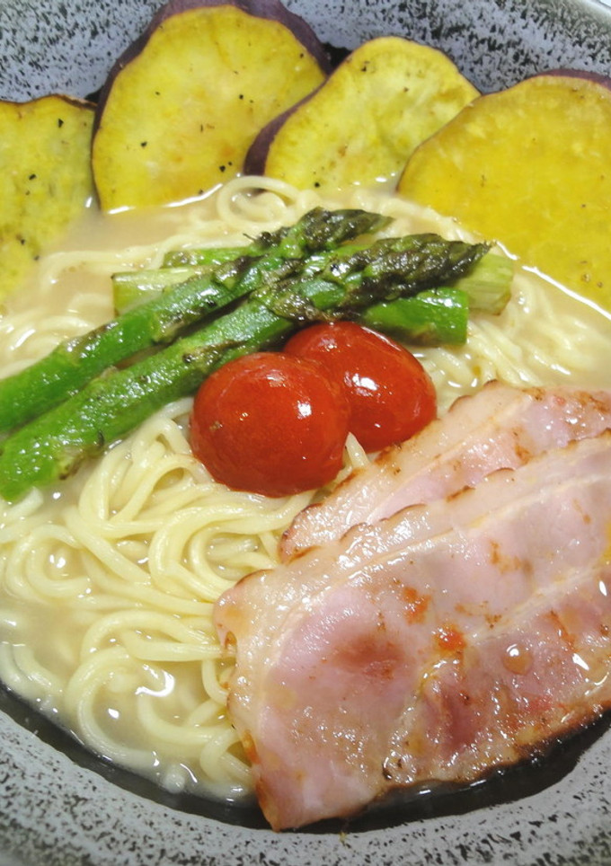 さつまいもとレタスのちゃんぽん-レシピのメイン写真