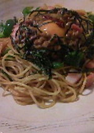 納豆とベーコンの和風ペペロンチーノ-レシピのメイン写真