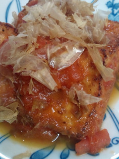 厚揚げのトマト醤油焼き-レシピのメイン写真