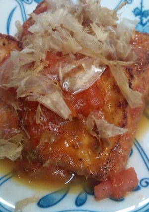 厚揚げのトマト醤油焼き-レシピのメイン写真