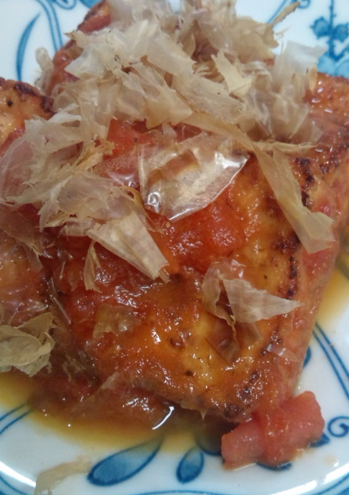 厚揚げのトマト醤油焼き-レシピのメイン写真