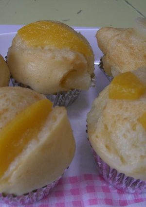 フルーツ缶deお手軽蒸しケーキ-レシピのメイン写真