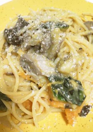 カボチャと栗とキノコの豆乳クリームパスタ-レシピのメイン写真