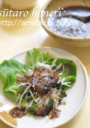 海苔の佃煮ドレ・和風サラダ（梅風味）-レシピのメイン写真