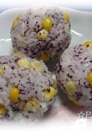 ✿しそコーンおにぎり✿-レシピのメイン写真