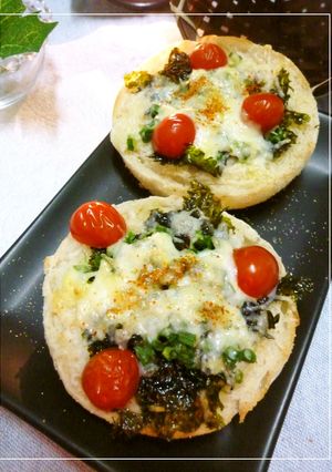 韓国海苔とトマトのトースト　ダシダ風味。-レシピのメイン写真