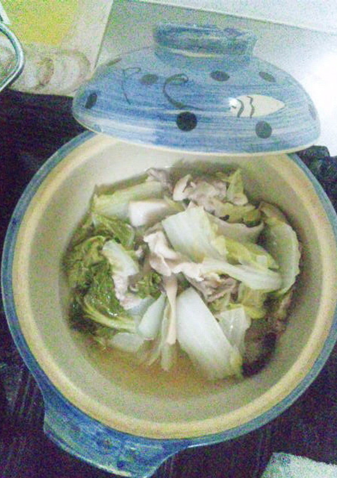 白菜と豚バラ肉とエリンギの土鍋蒸し-レシピのメイン写真