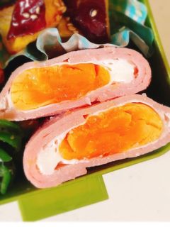 お弁当に!レンジで簡単!お手軽ハムエッグ-レシピのメイン写真