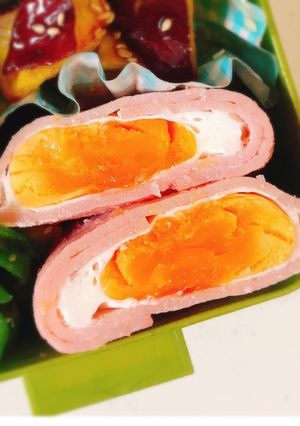 お弁当に！レンジで簡単！お手軽ハムエッグ-レシピのメイン写真