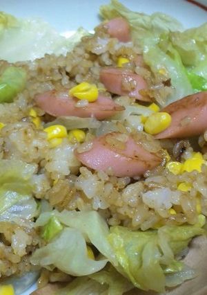 がっつり!魚肉ソとレタス炒飯-レシピのメイン写真