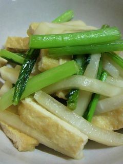 超簡単☆かぶと油揚げの炒め物-レシピのメイン写真