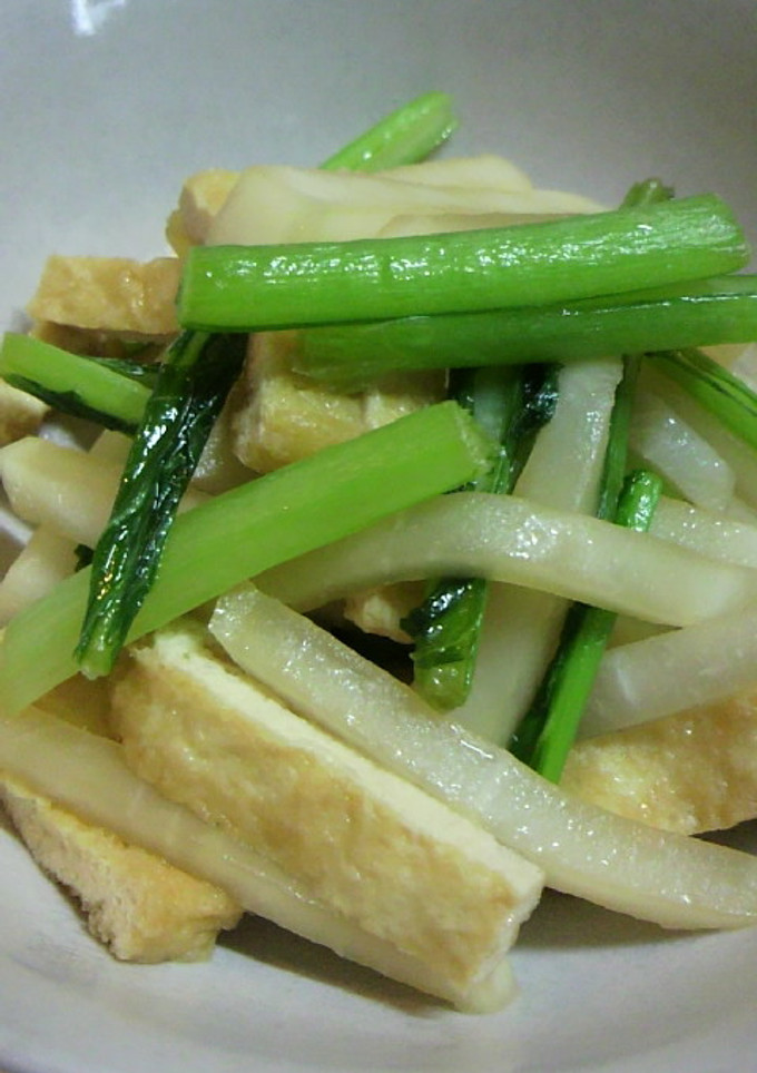超簡単☆かぶと油揚げの炒め物-レシピのメイン写真