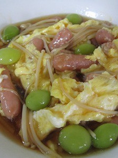 簡単ポークビッツと卵でとろーりあんかけ-レシピのメイン写真