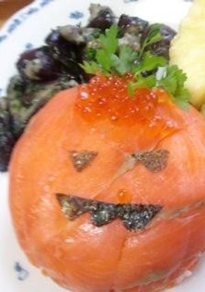 ハロウィン☆生スモーク親子鮭mix寿司-レシピのメイン写真